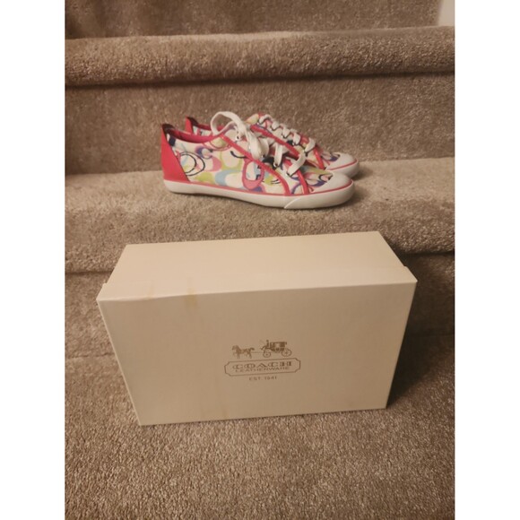 Coach Barrett Poppy Multicolored Multiprint Sneakers Size 10 - Picture 1 of 10